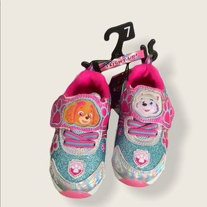 Light up brand new paw patrol girl sneakers